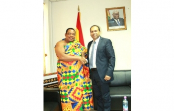 High Commissioner Sugandh Rajaram met Nana (Dr) Appiagyei Dankawoso I, President, Ghana National Chamber of Commerce.